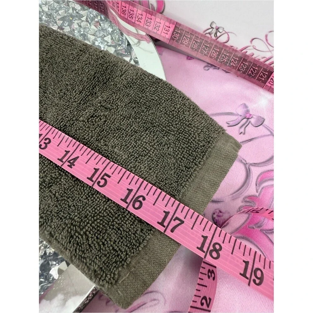 Bella Luxx grey Hand Towel with Rhinestone Accent